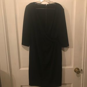 Black Jones New York faux wrap dress
